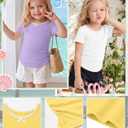 Halfchet 3 Pack Toddler Girls Short Sleeve T Shirts | Short Sleeve, Crewneck, Summer Casual Tees, Soft Fabric, Breathable, Stretchy, Comfort Fit, Kids Daily Tops, Available 18M-5T