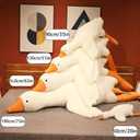 Srutirbo Giant White Goose Plush-63 in Soft Furry Swan Stuffed Animal Pillow,Huge Goose Plush Hugging Pillow Gifts for Every Age (63 in)
