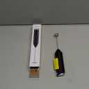 Bonsenkitchen Powerful Milk Frother for Coffee, Fast Handheld Drink Mixer with Stainless Steel Whisk, Battery Operated Hand Frother Stirrer Wand-Black