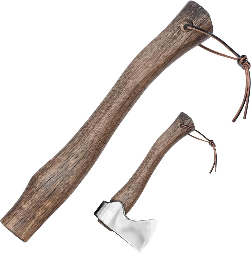 Marsrut 13'' Oak Wood Hatchet Handle Replacement – Fits Most Camp, Broad, and Single Bit Axes – Durable Wooden Axe Handle (1.9'' Wide)