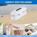 2 x 2 In 1 Mini Bag Sealer with Cutter, Rechargeable Heat Sealer, Portable Snack Bag Sealer for Plastic Bag Food Storage (Pure White)