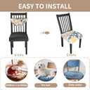 Stretch Dining Chair Seat Covers Set of 6,Dining Chair Slipcovers, Floral Printed Chair Covers,Soft Fabric Washable Upholstered Chair Seat Protector, No Rear Covers for Home Kitchen Dining Room (Orange Floral With Fruit)