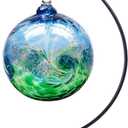 Ornament Display Stand Air Plant Stand Iron Hanging Stand Flower Pot Stand Rack Holder for Hanging Glass Globe Witch Ball Terrarium Christmas Ornament and Home Wedding Decoration (Moon shape2)