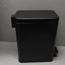 Cesun Bathroom Trash Can with Lid, 2.6 Gallon Small Black Bathroom Garbage Can Soft Close, Stainless Steel Waste Basket with Step Pedal for Bedroom, Laundry Room, Living Room, Home Office, Toilet, RV