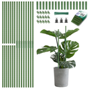 Breeze Touch Garden Trellis for Climbing Plants Outdoor, 30 Pack 17" Tomato Stakes Set with Clips & Connectors,Garden Plant Stakes, Tomato Frame, Cucumber Trellis for Raised Bed & Potted Plants