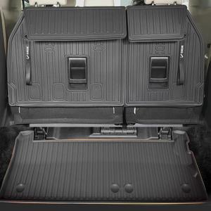 IKABEVEM 2021-2025 2026 Sienna Cargo Liner & Backrest Mat Fit for Toyota Sienna 7/8 Seat (without Spare Tire) - Custom Fit Trunk Mat and 3rd Row Seat Back Mats - All Weather Car Mats for Toyota Sienna