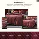 Bedsure Cotton Duvet Cover Queen - 100% Cotton Waffle Weave Maroon Red Duvet Cover Queen Size, PureWoven Breathable Bedding Set for All Season, 3 Pieces, 90"x90"