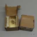 Haidms 6 Pack Gold Offset Hinges 3.5 Inch Expandable Door Hinges Heavy Duty with 1/4'' Radius Corner Full Mortise (Brushed Brass)