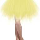 DRESSTELLS Women's Short Tutu Ballet Bubble Skirt 50's Tulle Party Vintage Petticoat (Yellow)