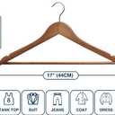 Wooden Hangers 20 Pack,Clothes Hanger for Daily Used,Coat Hanger for Closet,Heavy Duty Wood Hangers for Suit, Shirts, Jackets, Dress, Pant (Walnut)