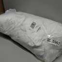 Flat Ultra Thin Bed Pillows Standard Size Pillow Set of 2 Extra Soft Down Alternative for Stomach Back Sleeper White 20x26 inches