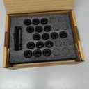 ATV M12x1.5 Spline Lug Nuts, 16pcs 12x1.5 Lug Nuts Black with 1 Socket Key,12mmx1.5 Closed End Locking Lug Nuts for Polaris Ranger RZR Honda Can-Am Pioneer Maverick X3 Talon Outlander Civic