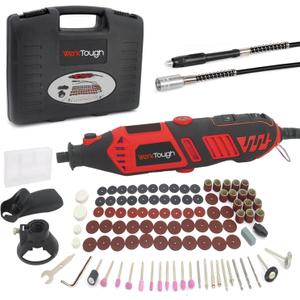 Werktough 170W Rotary Tool Kit with 100pcs Accessories, Electric Tile Cutter, Ideal for grinding, cutting, wood carving, sanding and engraving.