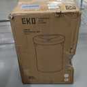 EKO Hudson Matte Stainless 75 Liter/20 Gallon Step Trash Can with Rear Trash Bag Storage Compartment