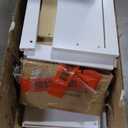 Merax Queen Size Murphy Bed with Top Cabinet, Shelves and Wardrobe, Fold into The Wall, Space-Saving Design Foldable Platform Bed Frame, Multifunctional Bed for Bedroom, Guest Room, Home Office, White