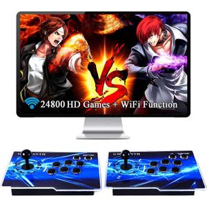 GWALSNTH 3D Pandora Box 18S Pro Arcade Games Console,24800 in 1 HD Video Games Machine,WiFi Function,Search/Save/Hide/Pause Games,Up to 4 Players,Sparated Joysticks