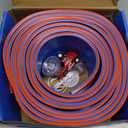 15 Ft Flexible Race Track for Kids, DIY Car Track Set with 2 Toy Cars & 3 Suction Cup Ramps, Easter Basket Stuffers for Teens & Boys Girls, Creative Easter Gifts for Kids, Blue