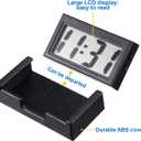 Frienda 3 Pieces Mini Digital Clock Small Digital Clock Stick on Battery Operated Self Adhesive Bracket for Car Dashboard Fridge (Black), Missing piece