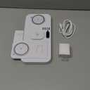 Dual Phone Magnetic Wireless Charging Station for Apple Devices/Apple Ecosystem,with Auto-Switch 7-Color Light & Clock, Compatible with iPhone 17/16/15, for iWatch 11/10/9 & AirPods Pro3Cream