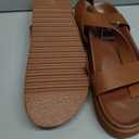 Yavero Women's Platform Sandals Open Toe Summer Sandals Comfortable Flatform Wedge Sandals 7.5 Brown
