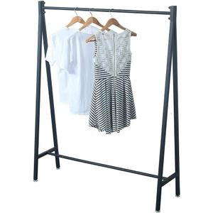 Black Modern Clothing Rack Metal, Retail Clothing Racks for Boutiques, Clothes Racks for Hanging Clothes,59in Industrial Iron Garment Rack