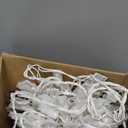 Minetom Snowflake Christmas String Lights - 2 Pack 6 Drops 8 Ft. 100 Mini Bulb Snowflake Icicle Lights with Hooks Connectable Hanging Lights for Xmas Rooftop Home Indoor Outdoor Party Wedding