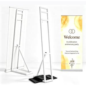 Adjustable White Wedding Backdrop Stand with Foldable Base,1 Pack