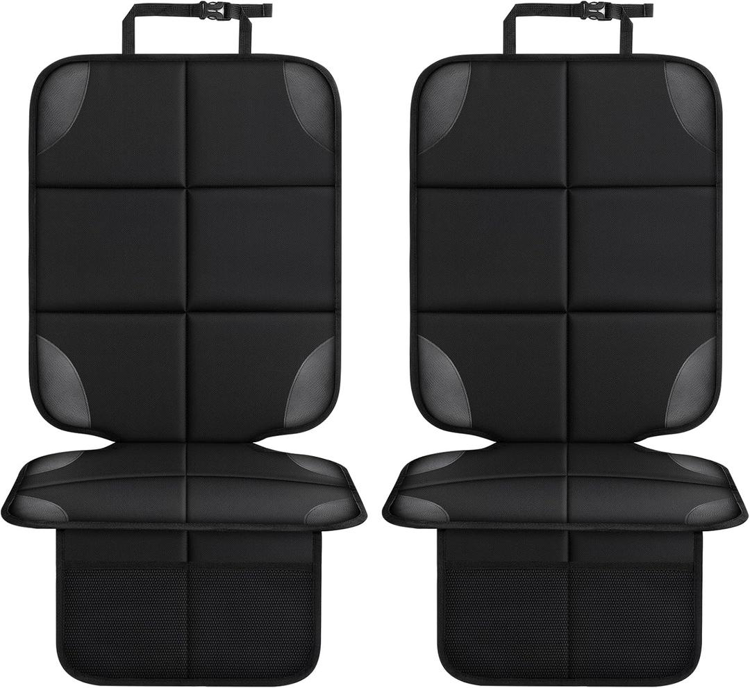 Car seat Protector 2 mesh Pocket Waterproof car seat Covers, Universal Size, Baby, pet, Children's car seat Protector, Anti Slip Bottom (2 Pieces)