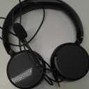 Amazon Basics On Ear Wired Computer Headset with Adjustable Microphone, 3.5mm Port or in Line Control with USB-A Port, Foldable, Small/Medium Size, Black