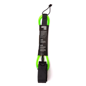 Lunmon 1Pcs Surf Leash 6/7/8 ft Straight Surf Board Leashes 6/7mm Surfboard Leash Legrope Wrist Strap for Paddleboard, Shortboard, Longboard, Surfboards(Green,6ft,6mm)