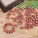 2 x AIEX 100pcs American Football Beads for Jewelry Making, 18mm Acrylic Beads Sport Pony Beads with Crystal Elastic Rope and Scissors for DIY Necklace Earring Bracelets Making Party