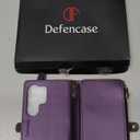 Defencase for Samsung Galaxy S26 Ultra Magnetic Wallet Case Compatible with Magsafe with RFID Blocking Zipper & Card Holder Women, PU Leather Detachable Phone Case for Galaxy S26 Ultra 6.9", Purple