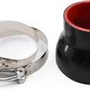 Silicone Straight Reducer Hose Coupler 3 to 4 Inch for Turbocharger/Intercooler/Exhaust Air Intake Duct Pipe Adapter 4-ply Length 3 Inch with 2PCS T-Bolt Clamp