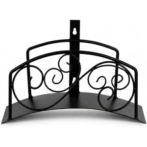 Gardenised Metal Wall-Mount Classic Swirl Hose Holder Heavy-Duty Outdoor Hanger and Water Hose Organizer with Sturdy Reel Hooks & Screws for Yard Lawn Garden Patio Landscaping and Home Use, Bronze
