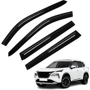 Rogue Rain Guard - Window Visors for Nissan Rogue 2021-2025 2026, Out-Channel Side Window Rain Guards for Rogue, 4PCS, Black, Car Accessories