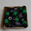 48 Pcs Garden Hose Quick Connector 3/4 Inch Plastic Water Hose Quick Connectors Fittings Male and Female Release Hose Connectors Hose End Adapters with 24 Rubber Gaskets (Grey,Green)