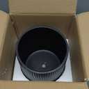 Amazon Basics Fluted Round Ceramic Planter, 8-inch, Black