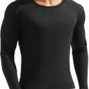 Angel season Men's Rash Guard Shirts UPF 50+ Long Sleeve Swim Shirts Quick Dry UV Sun Protection Lightweight (Medium, Black1)