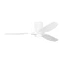 Modern White Ceiling Fan with Light and Remote Control, Quiet Reversible Motor, Indoor Flush Mount Ceiling Fan for Bedroom, Living Room, Dining Room