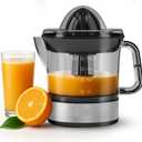 Upgraded Orange Juicer, Stainless Steel Citrus Press for Effortless Orange & Lemon Juice, Portable & Easy Clean, Essential for Healthy Juicing, Black