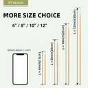 3 x 100PCS 6 inch Bamboo Skewers for wooden sticks BBQAppetiserFruitCocktailKabobChocolate FountainGrillingKitchencrafting and Party. =4mm, More Size Choices 6"/8"/10"/12"/36"