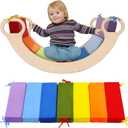 ROYALAY Rainbow Toddler Arch Climber Set - Climbing Arch & Cushion Floor Mats for Kids