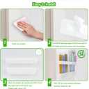 2 x Straw Holder for Cabinet Door, Silicone Straw Organizer for Cabinet Door, Kitchen Cabinet Organizer Reusable Straws Dispenser for Home Kitchen Accessories (Transparent)