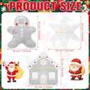 Oudain 3 Pcs Christmas House Man Throw Pillows Neutral Taupe Ivory Plush Snowflake Gingerbread Men House Shaped Decorative Fluffy Pillow for Xmas Sofa Couch Cushion Bed Home Winter Party Decor