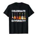 Celebrate Diversity - Funny Guitar Lover & Guitarist Gift T-Shirt Small