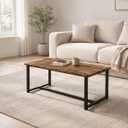 Coffee Table,Industrial Rectangular Small Coffee Tables Brown