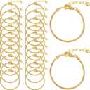 Forise snake chain Charm Bracele (18cm/7.0in, gold)