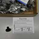 Saillong 6 Sets Vintage Style Door Knob Set with Spindle, Old Style Door Knob Replacement with Electroplate Design, 2.2inch, Outside Diameter for Interior Doors(Matte Black)