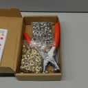 643Pcs Grommet Tool Kit 1/2 Inch(Inside Hole Size) Eyelet Kit with 320Pcs Eyelets Grommets, 320Pcs Washers, and Grommet Eyelet Pliers for Leather/Belt/Shoes/Crafts