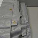 12x20FT Waterproof Tarp, Yumatum 16 Mil Heavy Duty Tarps with Reinforced Edges/Brass Grommets, 100% UV Blocking/Tear Resistant Poly Tarp for Camping, Patio, Tent, Boat(Silver/Black)